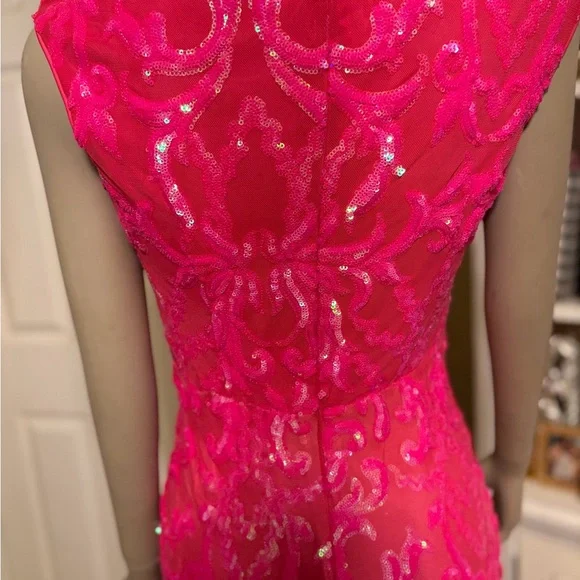 Elegant Pink Evening Gown - Picture 4 of 6